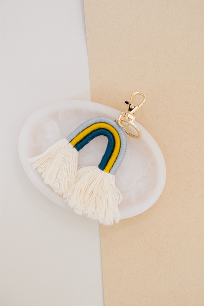 ozzie rainbow tassel keychain