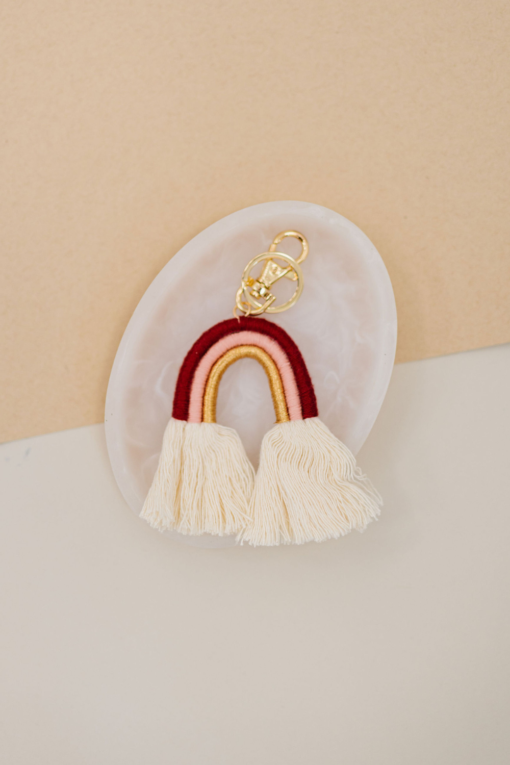 ozzie rainbow tassel keychain