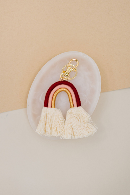 ozzie rainbow tassel keychain