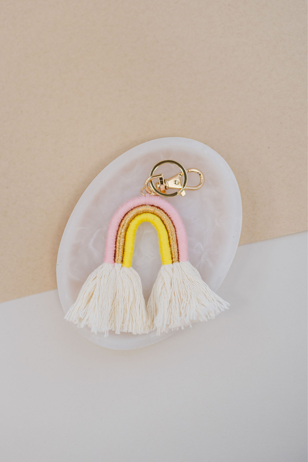 ozzie rainbow tassel keychain