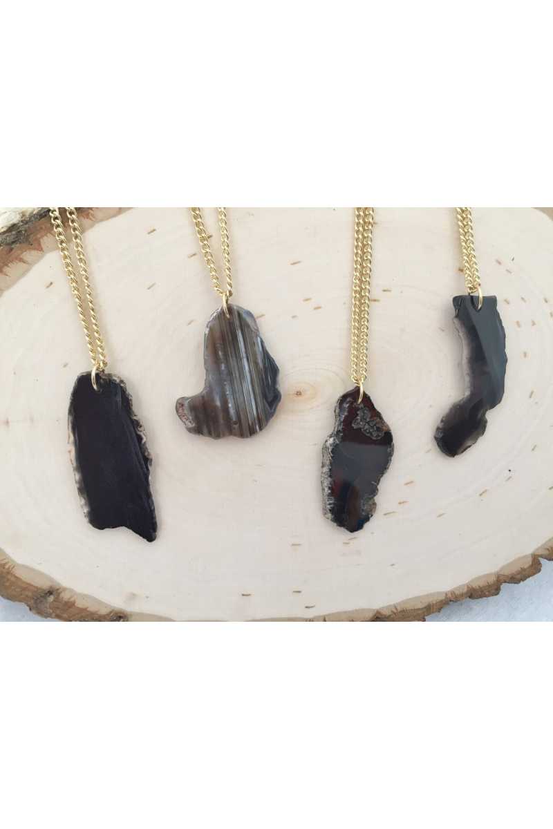 Natural Agate Splice Necklace - Final Sale