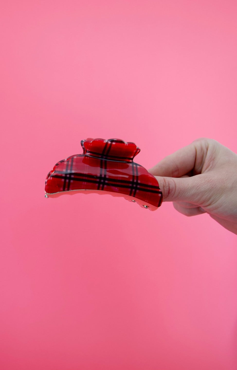 Elora Plaid Hair Clips - Final Sale