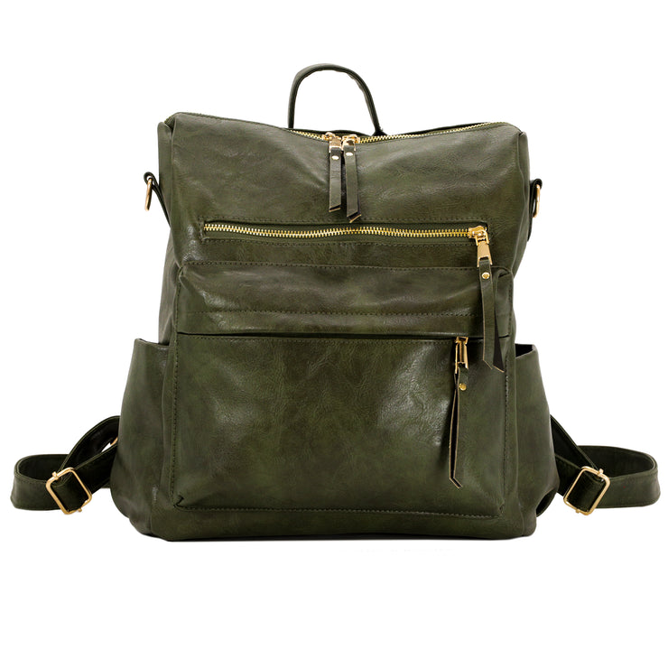 Michael Kors | Bags | Michael Kors Valerie Medium Backpack Pebbled Leather Olive  Green | Poshmark
