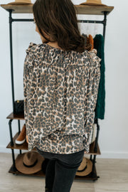 serena leopard print top - final sale