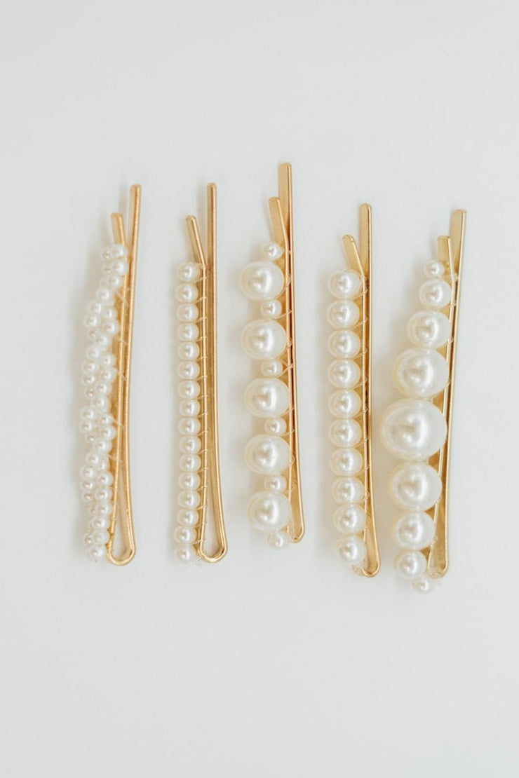 Adeline Pearl Hair Clip Set - Modern and Chic Boutique