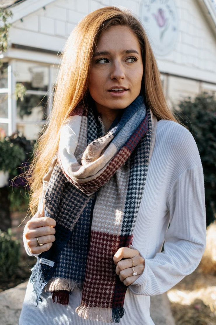 weston checkered scarf - final sale