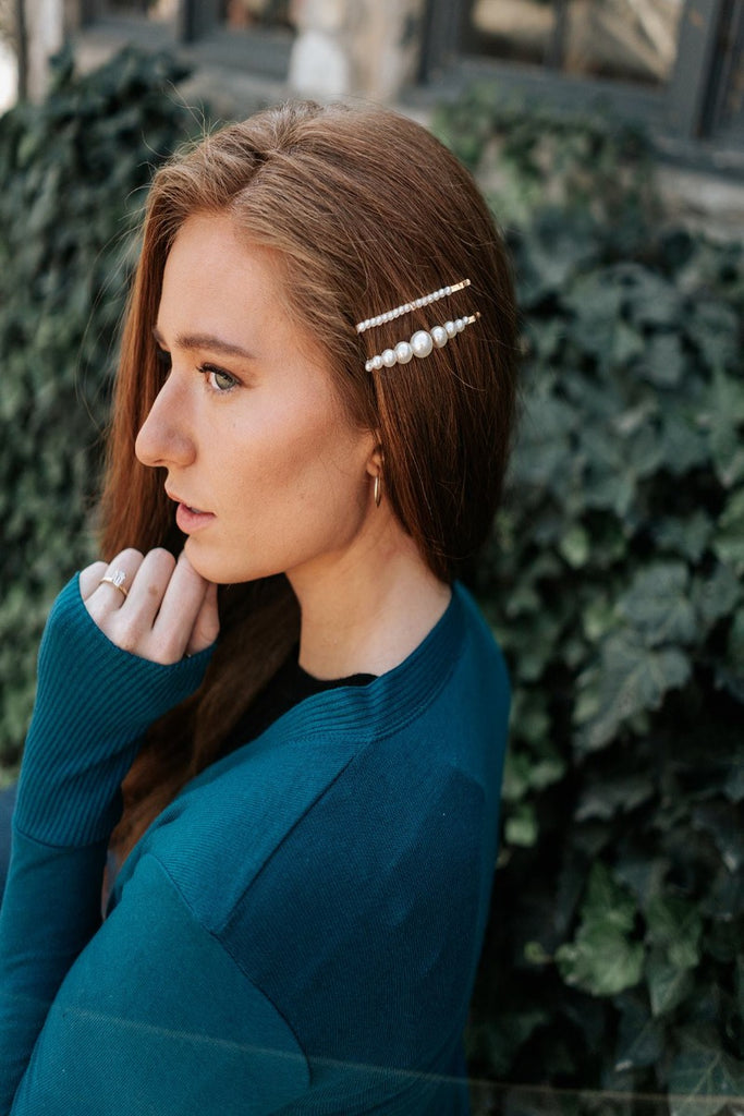 adeline pearl hair clip set – modern+chic