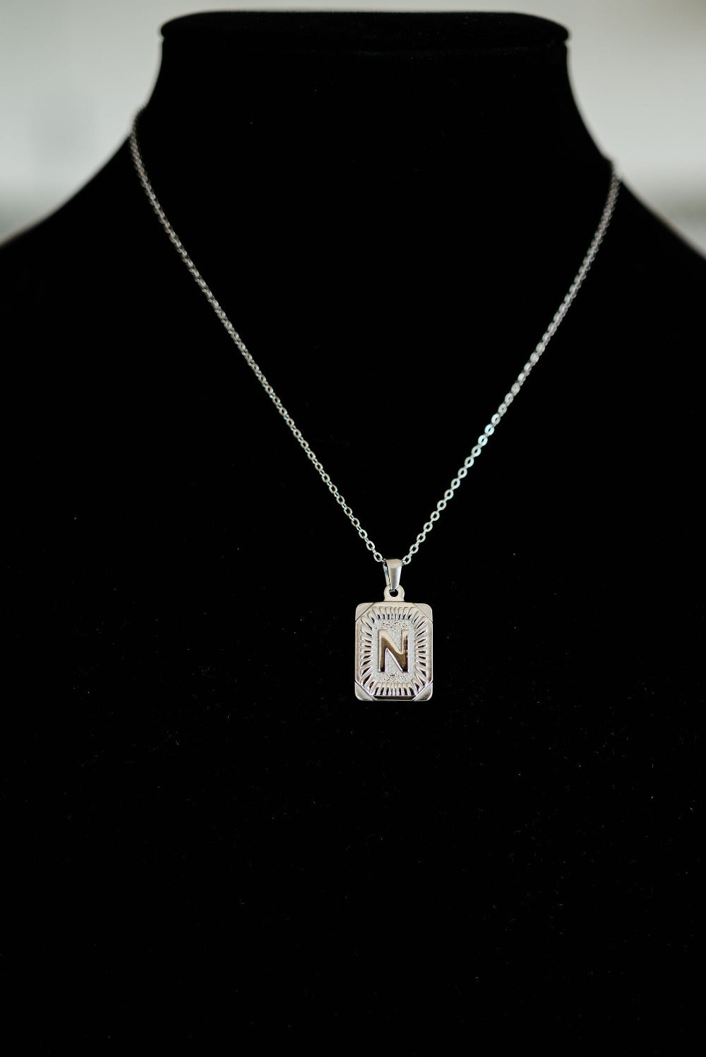 selena initial pendant necklace