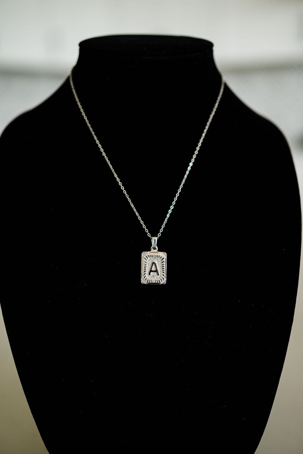 selena initial pendant necklace