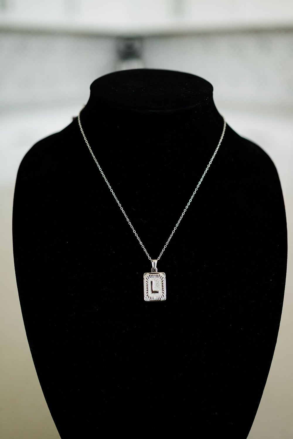 selena initial pendant necklace