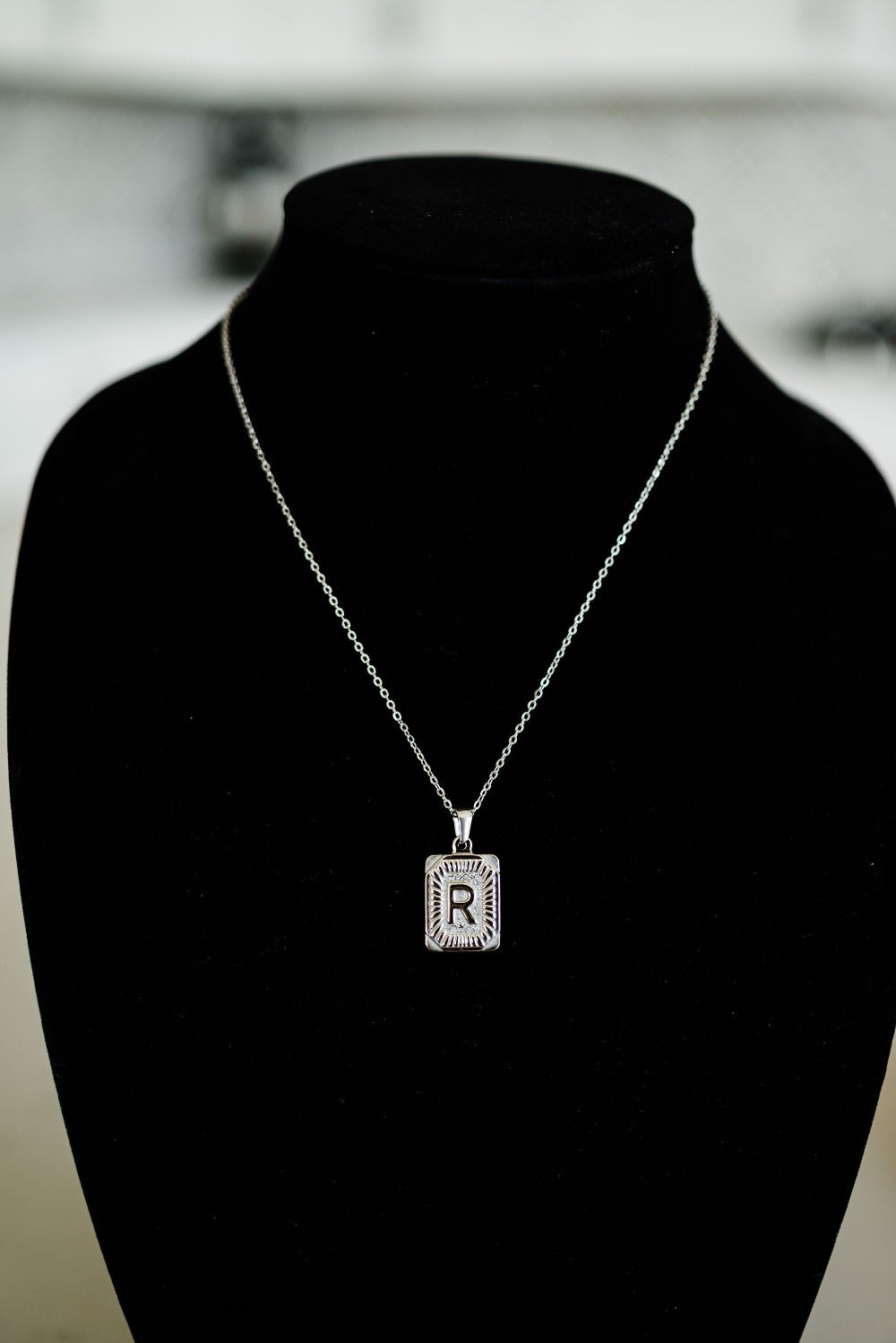 selena initial pendant necklace