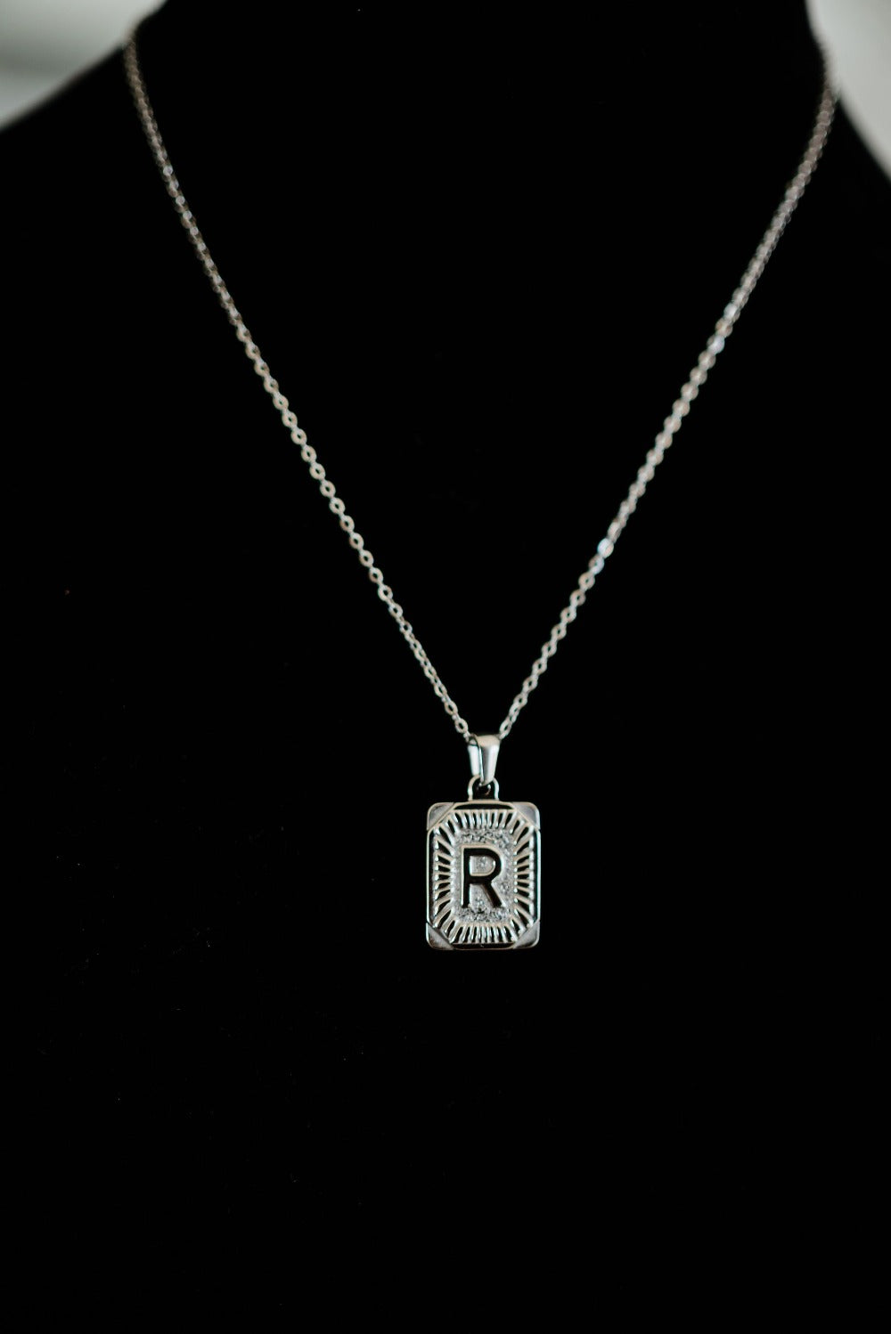 selena initial pendant necklace