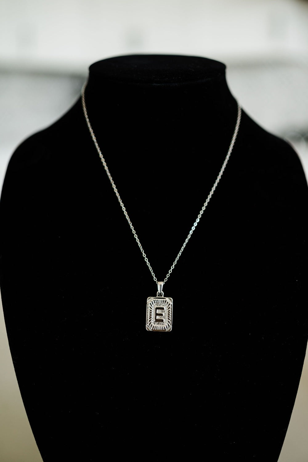 selena initial pendant necklace