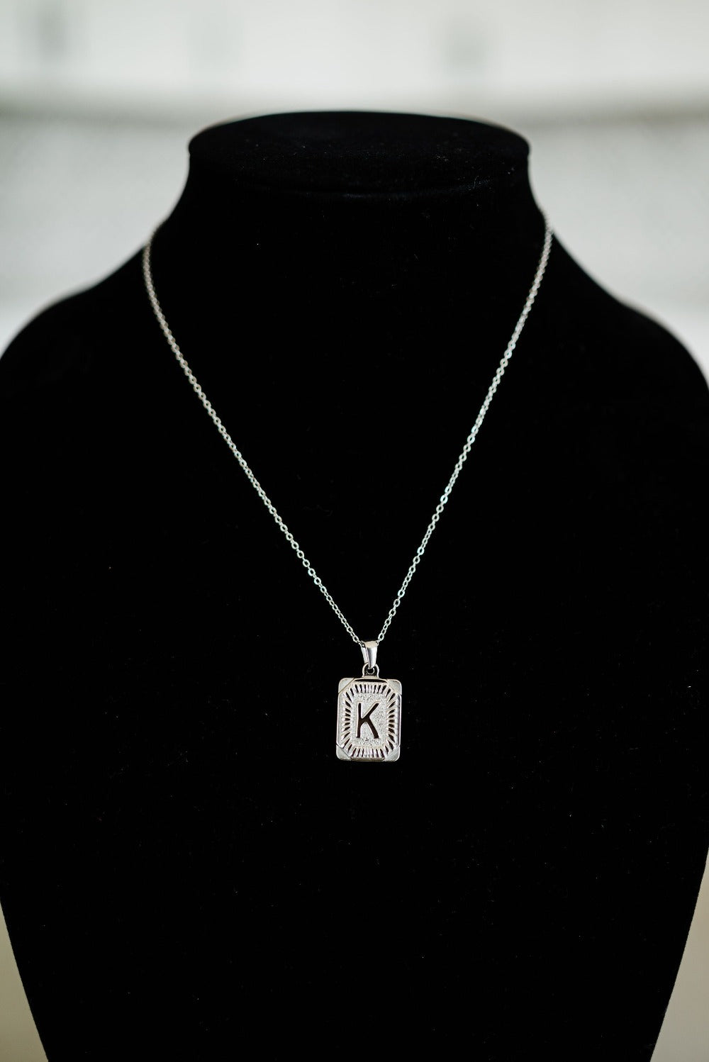 selena initial pendant necklace