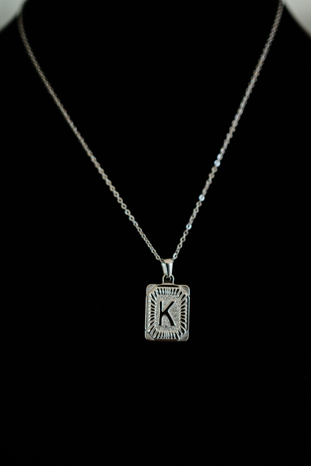 selena initial pendant necklace