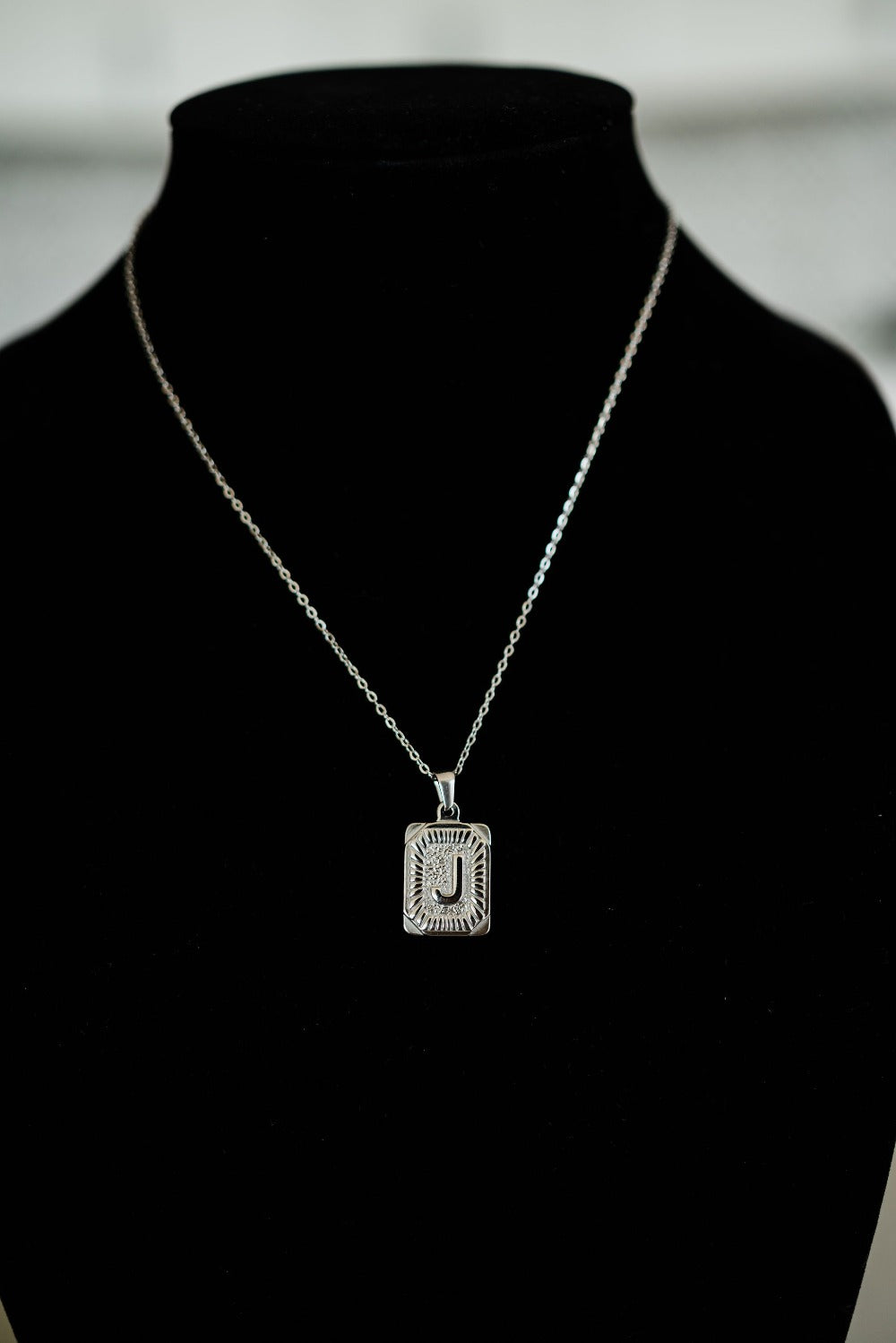 selena initial pendant necklace