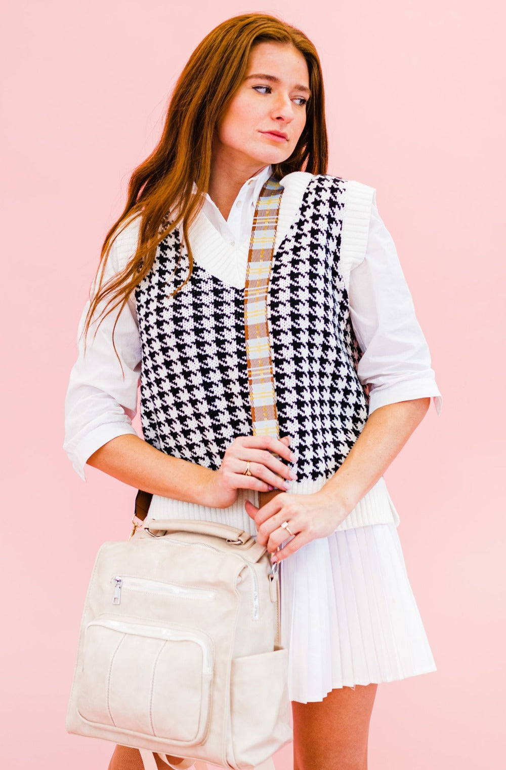 Raquel Plaid Adjustable Bag Strap