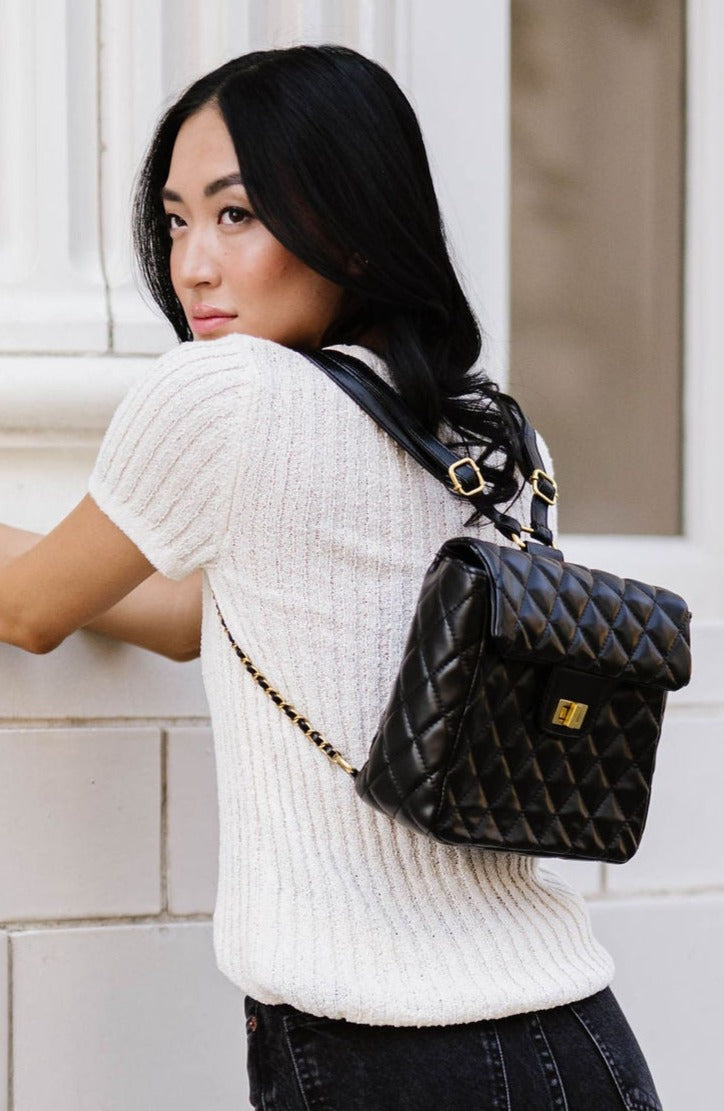 magnolia mini quilted backpack - final sale