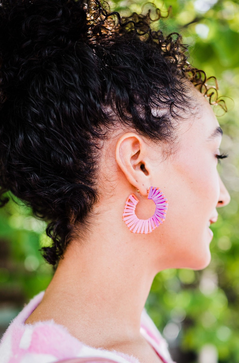 Daniella Rafia Hoops - Final Sale