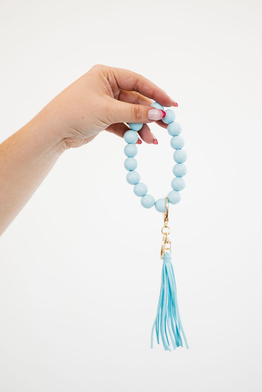 Sage Wooden Keychain Bracelet - Final Sale