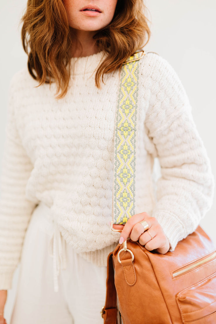 the FRENCH BRAID leather handwoven handbag strap, woven in NYC