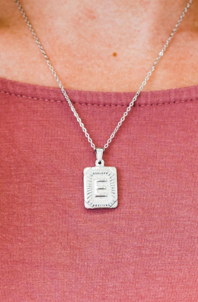 selena initial pendant necklace