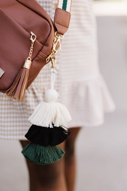 hunter tassel keychain