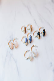 bumblebee marble earrings - final sale