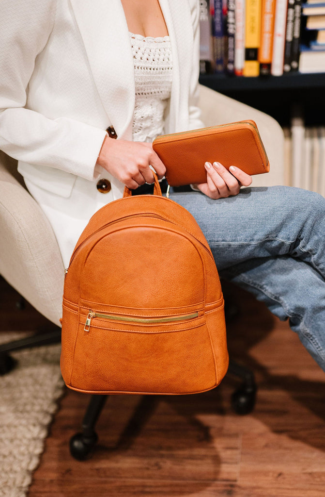 Camille Backpack in Tan