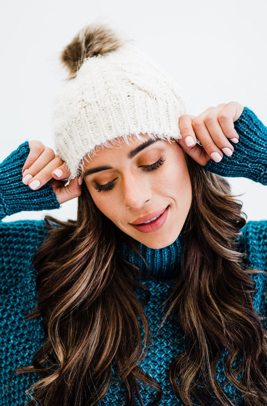 Amber Mohair Knit Beanie - Final Sale