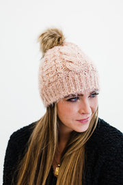 amber mohair knit beanie - final sale