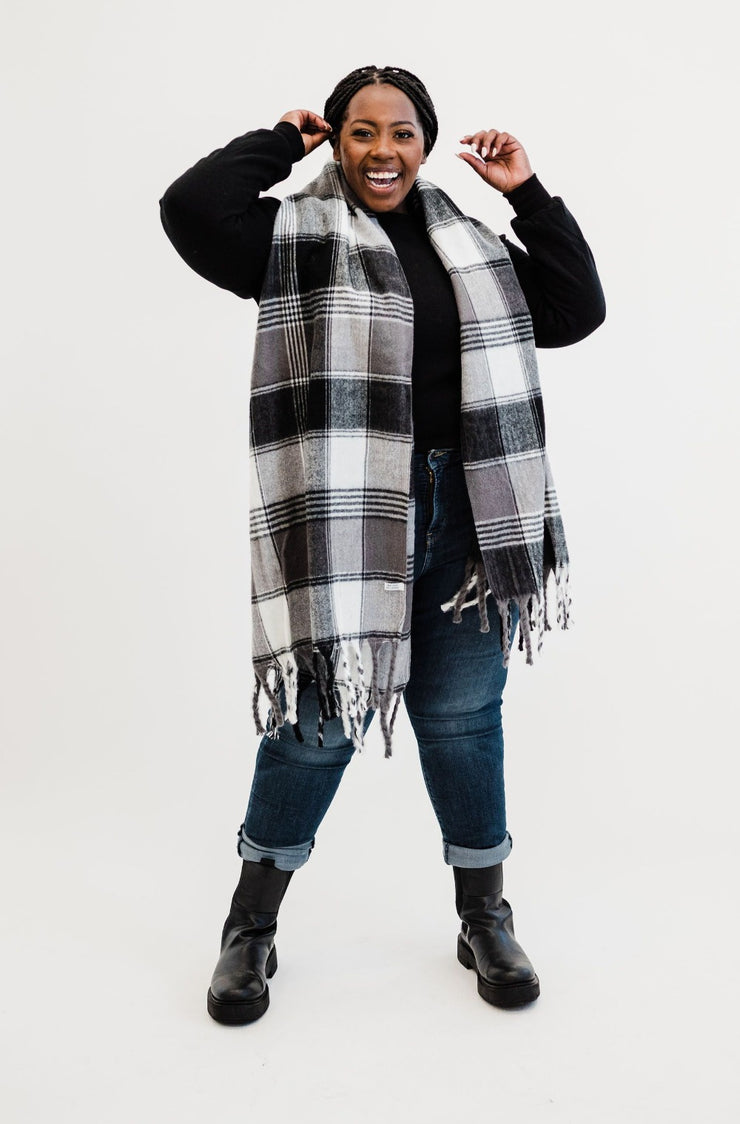 henley oversized flannel scarf - final sale