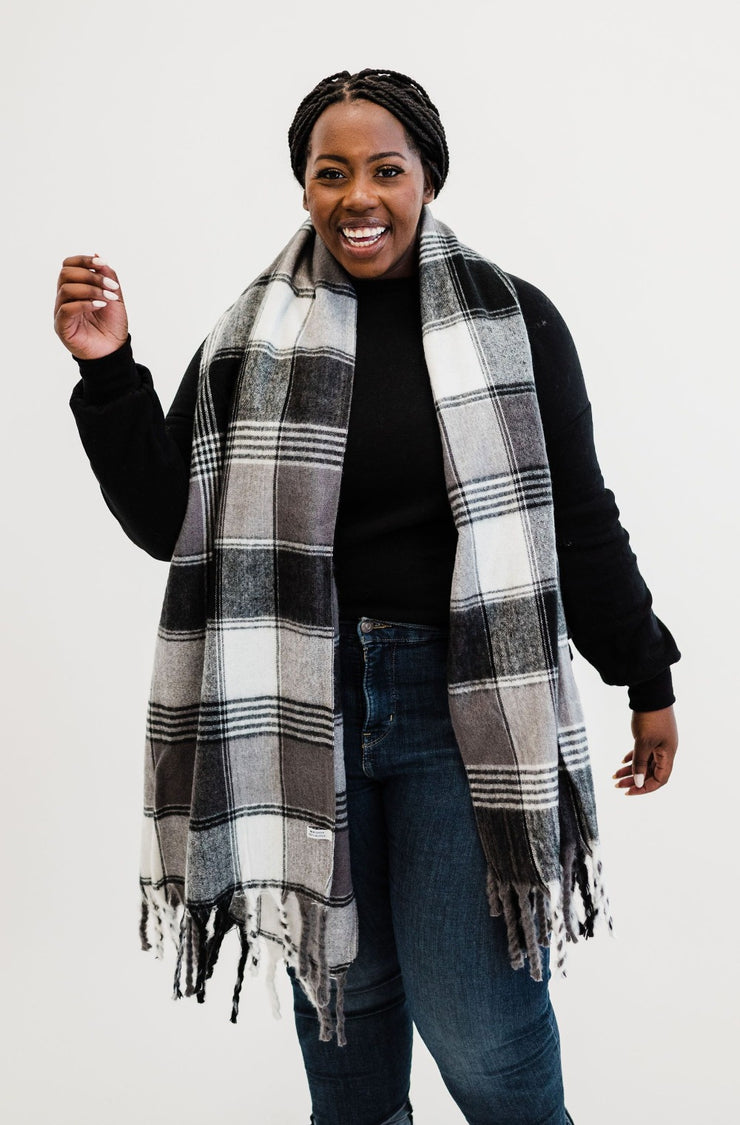 henley oversized flannel scarf - final sale