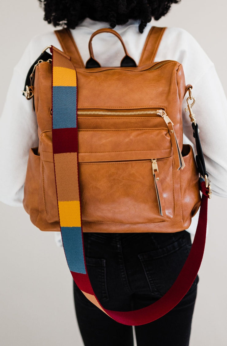 josie adjustable color block bag strap