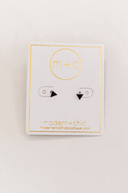 malala triangle earrings