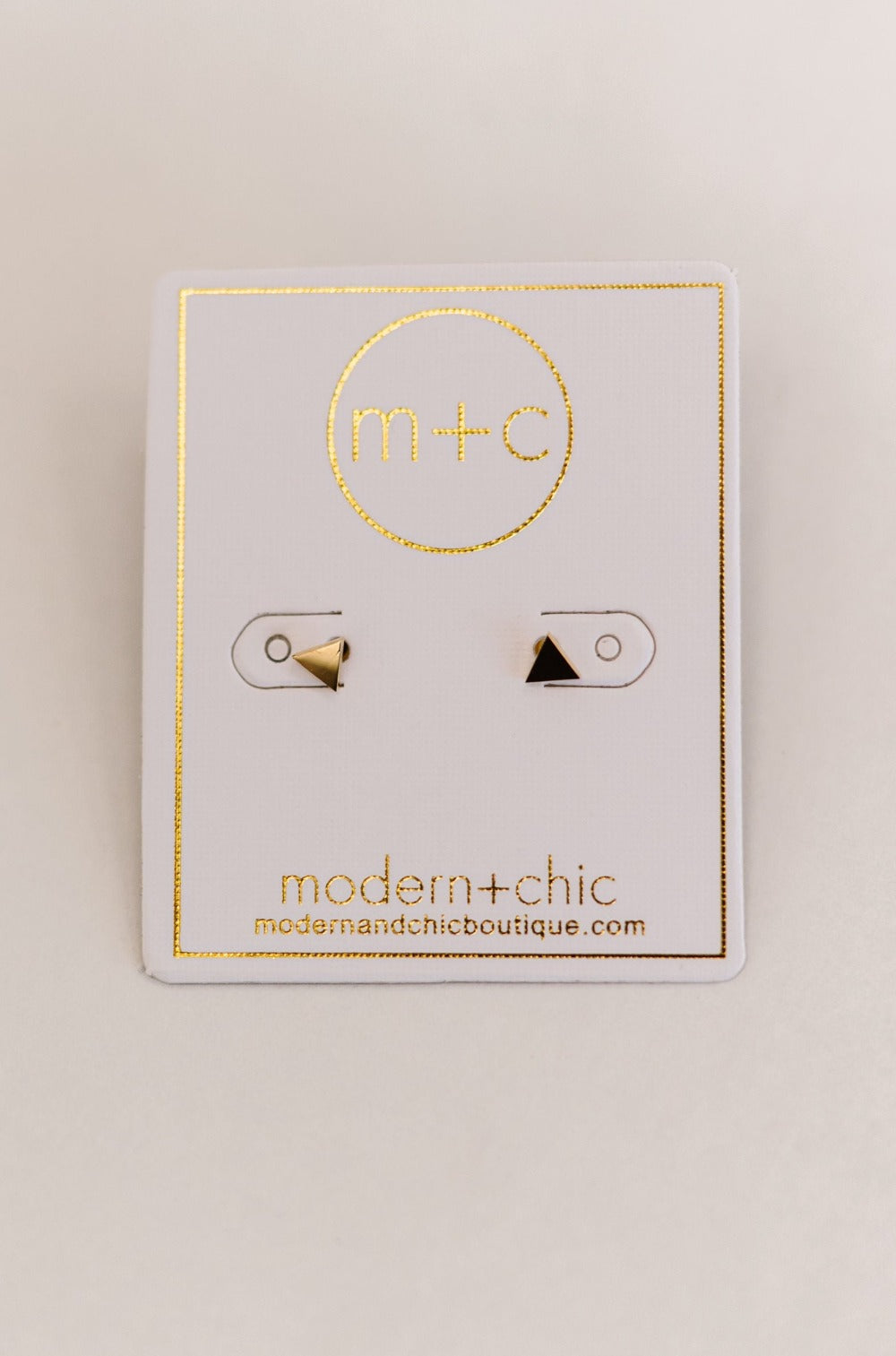 malala triangle earrings