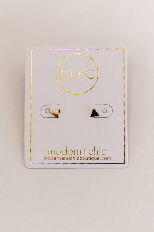 malala triangle earrings