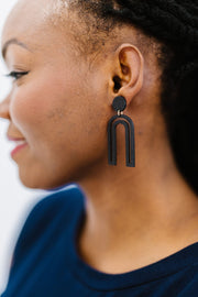 joanna wooden arch earrings