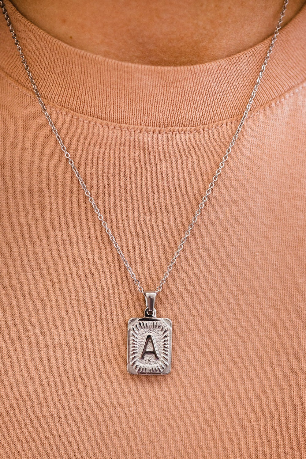 selena initial pendant necklace