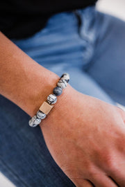 jean semi-precious beaded bracelet