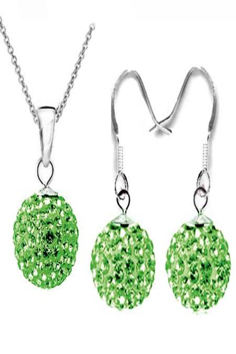 Shamballa Earring and Necklace Set - Final Sale