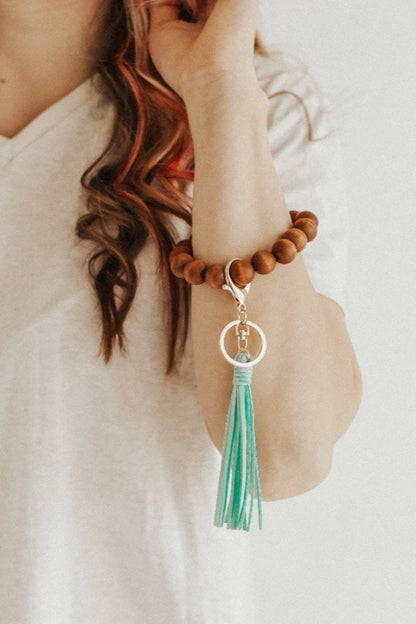 Ivy Wooden Keychain Bracelet - Final Sale