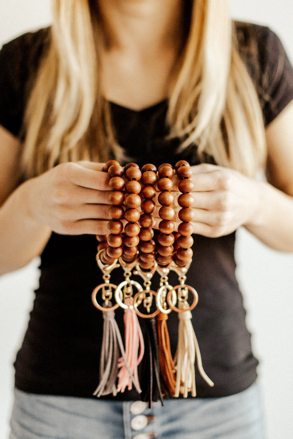 ivy wooden keychain bracelet - final sale