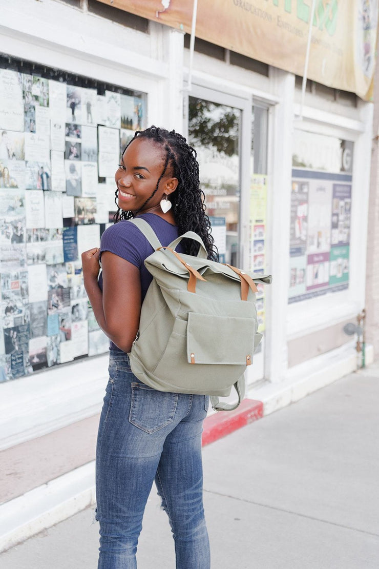 alison roll top backpack