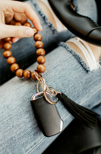 Ivy Wooden Keychain Bracelet - Final Sale