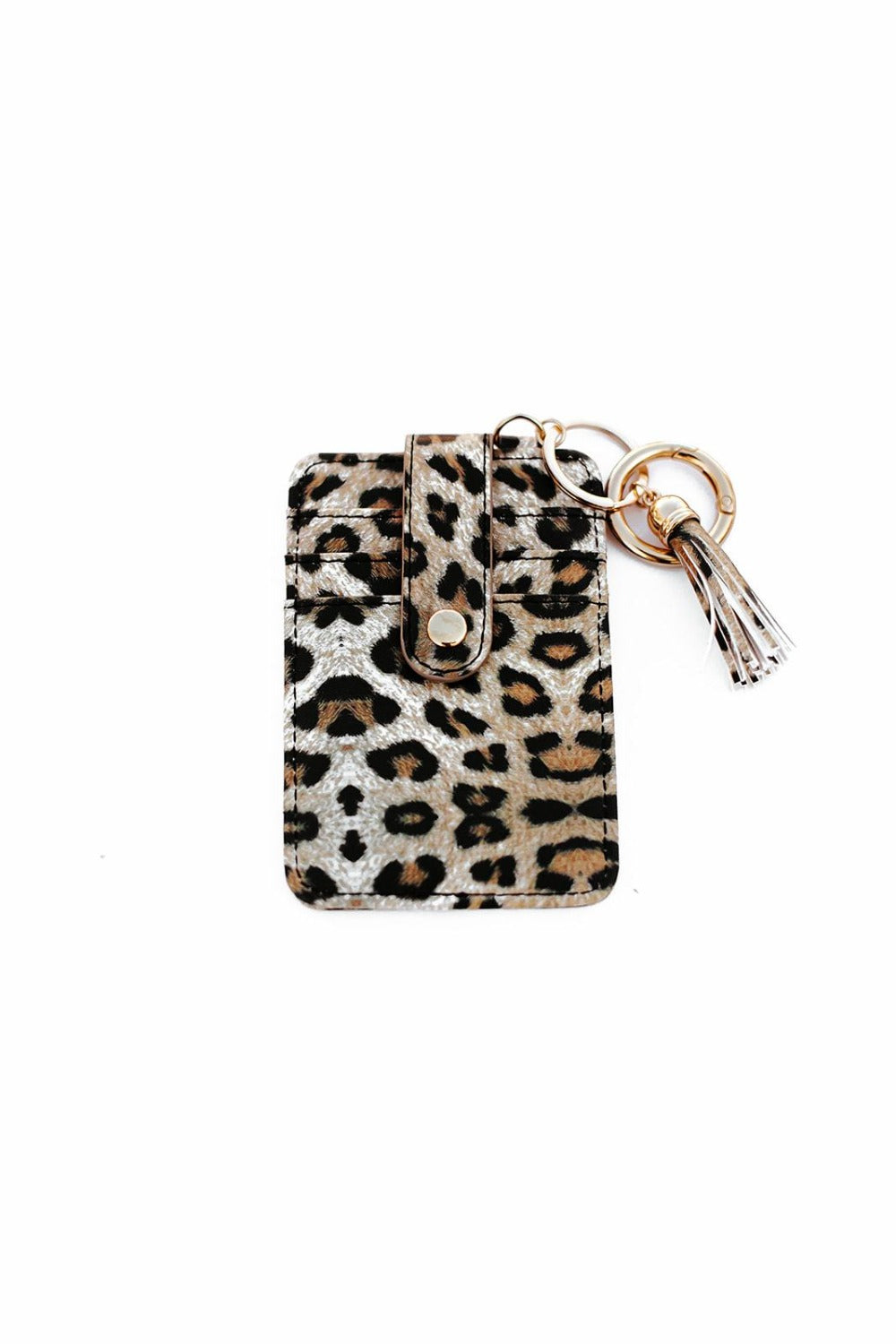 Nina Credit Card Wallet Keychains Houndstooth - Modern and Chic Boutique