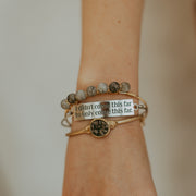 Maya Precious Stone + Wire Bangle - Final Sale