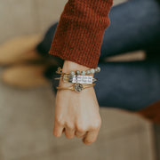 Maya Precious Stone + Wire Bangle - Final Sale