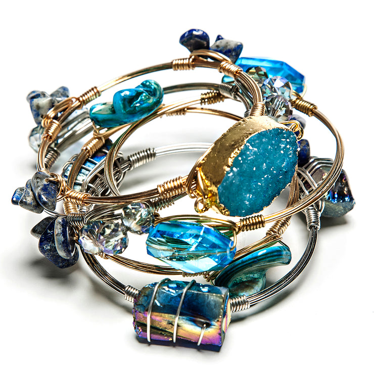 Peyton Stackable Stone + Wire set - Final Sale