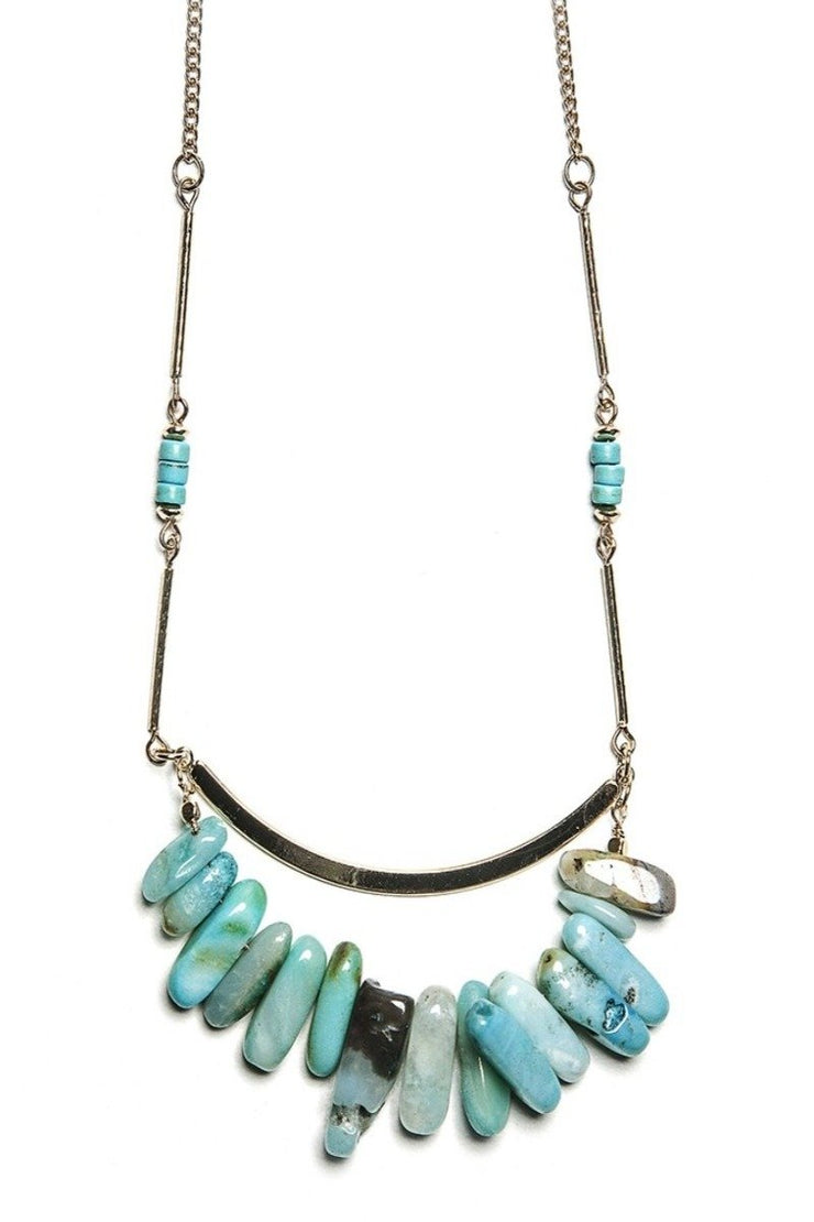 Carter Bar + Stones Necklace - Final Sale